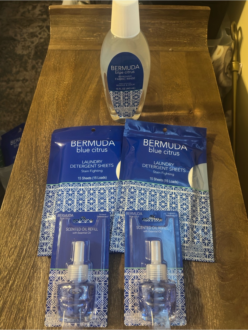 Blue Citrus Fabric & Laundry Care Set - with wall plug ins